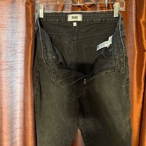PAIGE Hoxton slim straight leg Black Jeans sz 31
